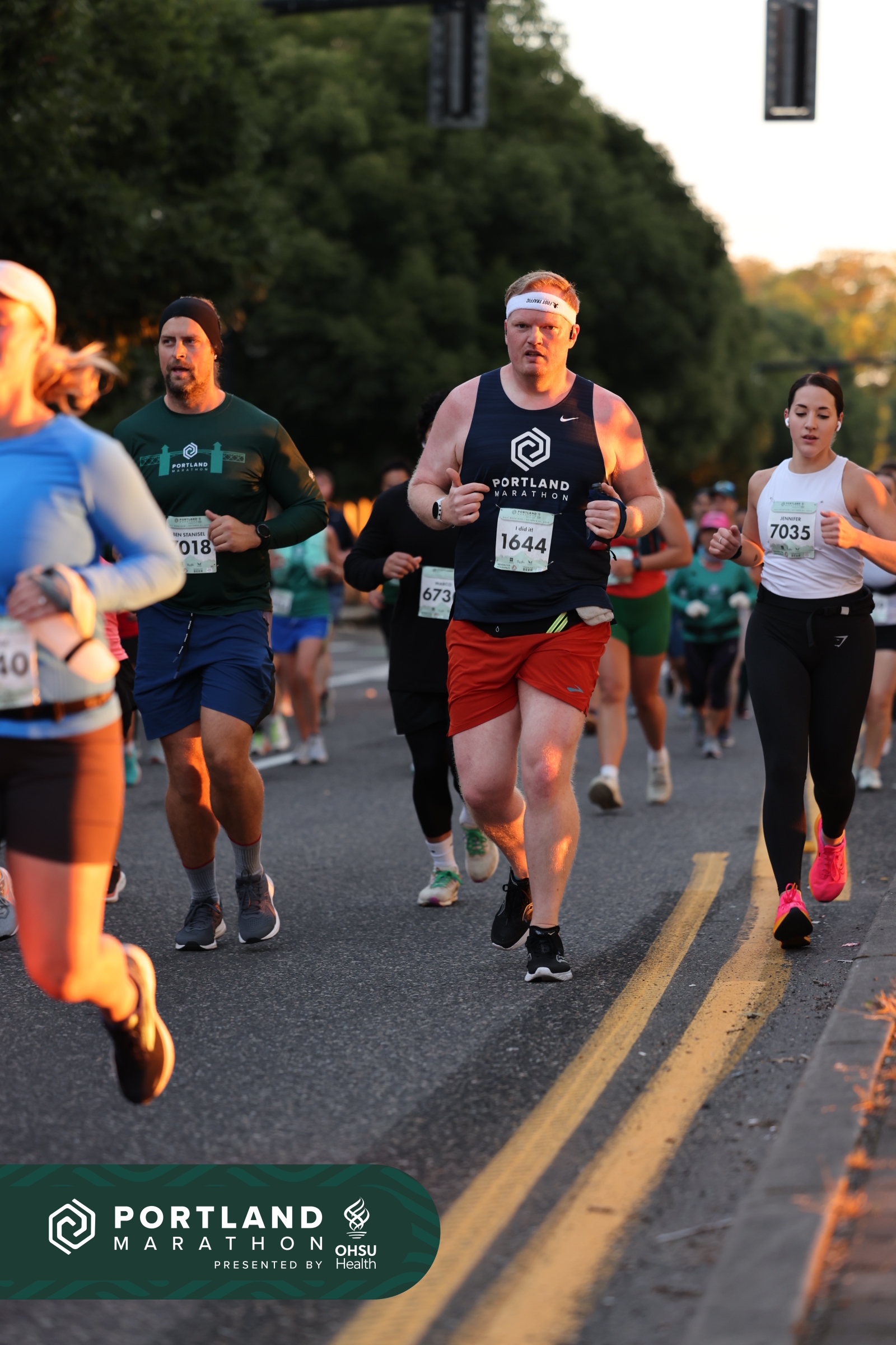 Me near the start of the Portland Marathon. I have a look on my face that says "I am going to eat the camera man."
